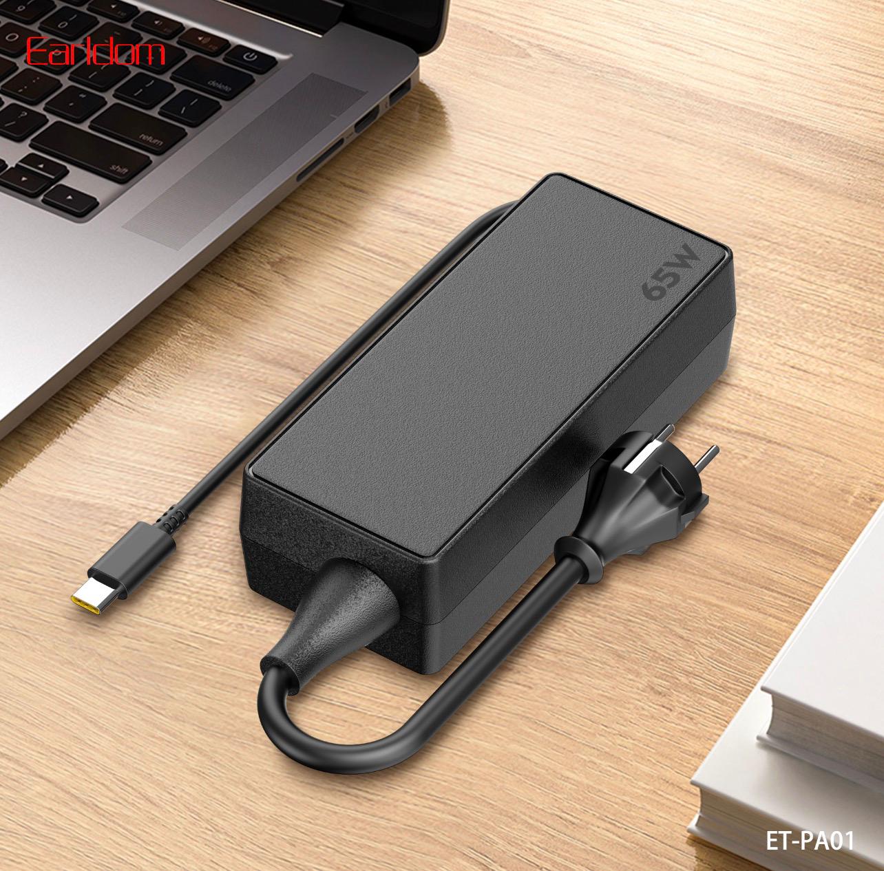 شاحن محمول earldom بقوة 65 واط (طراز et pa01) هو محول طاقة سريع مزود بواجهة usb c. شاحن محمول earldom بقوة 65 واط (طراز et pa01) هو محول طاقة سريع مزود بواجهة usb c.
