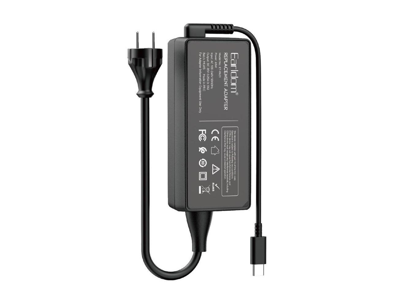 شاحن محمول earldom بقوة 65 واط (طراز et pa01) هو محول طاقة سريع مزود بواجهة usb c. شاحن محمول earldom بقوة 65 واط (طراز et pa01) هو محول طاقة سريع مزود بواجهة usb c.