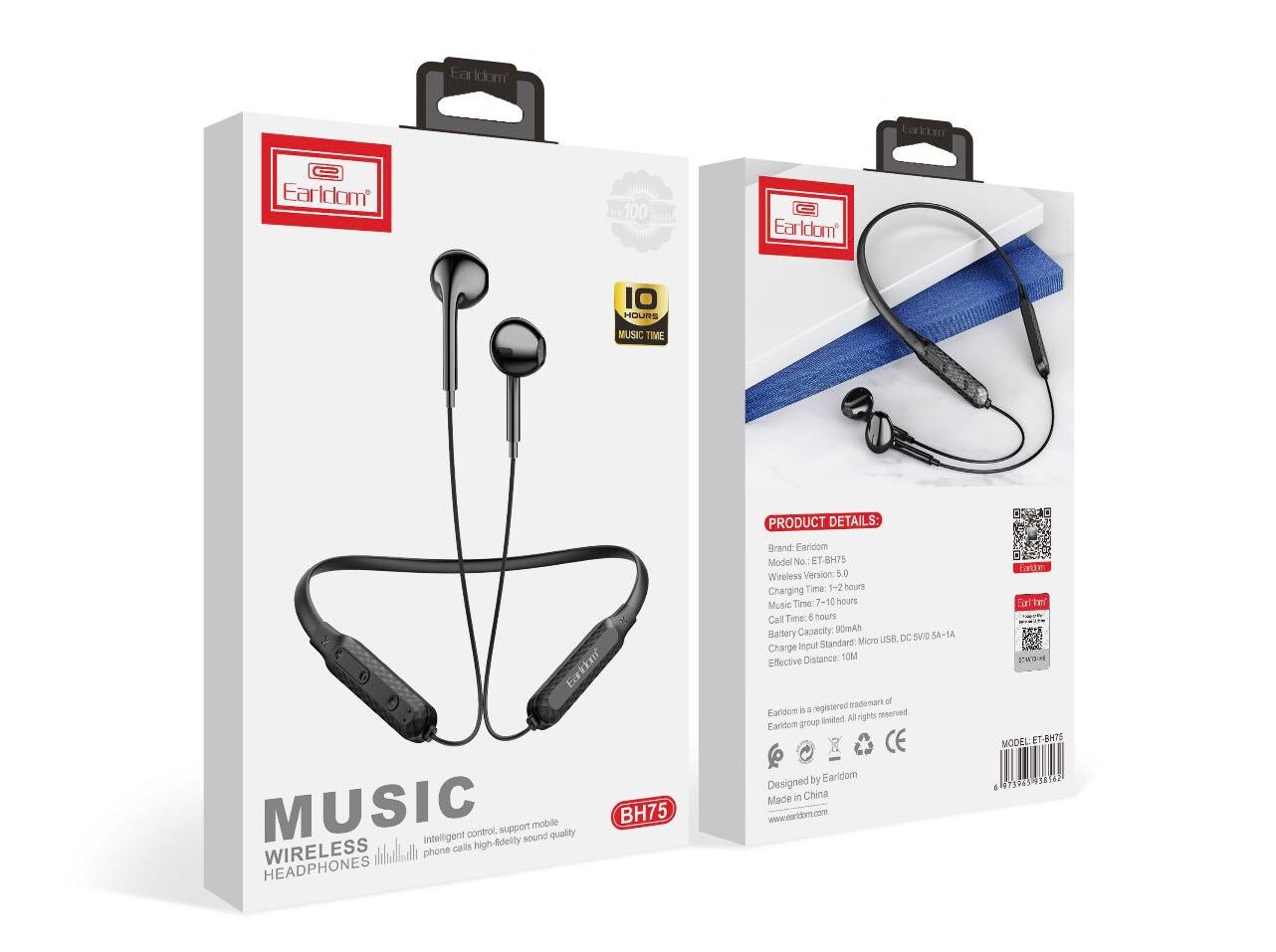 سماعة الأذن اللاسلكية هي earldom wireless headphones (model: et bh75). سماعة الأذن اللاسلكية هي earldom wireless headphones (model: et bh75).